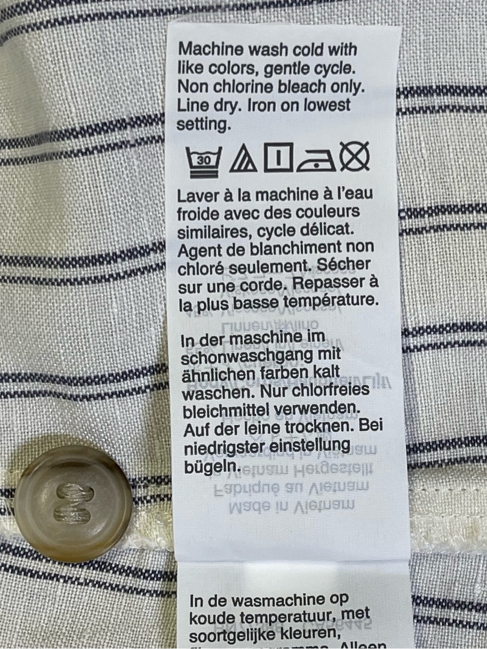 Madewell Linen-Blend Pinstripe Button-Front A-Line Midi Skirt Size 2 - Picture 5 of 9